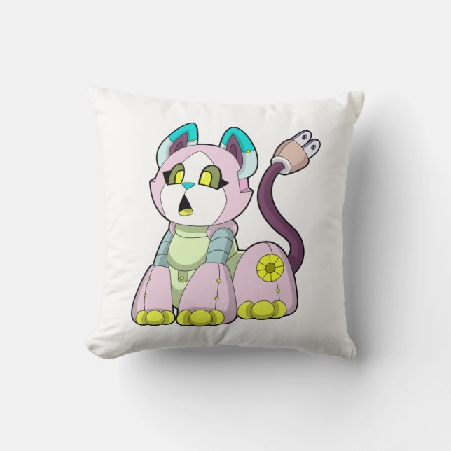 Coussin Cat as robot (Recto)