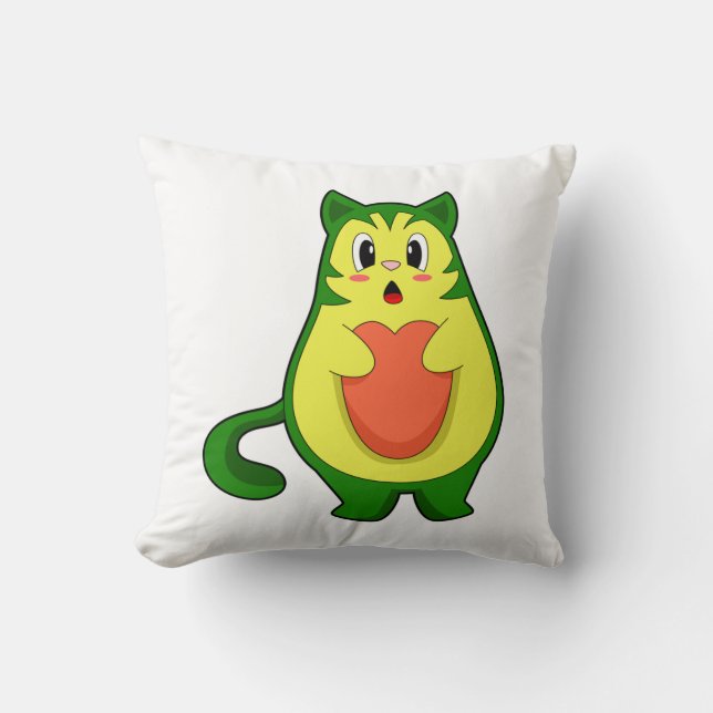 Coussin Cat Avocado (Recto)