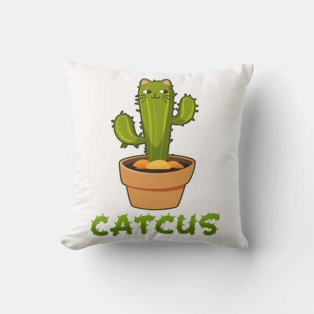 Coussin Cat Cactus Plante pour animaux (Recto)