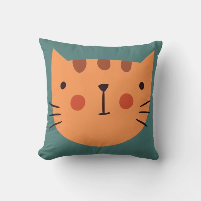 Coussin Cat Cute Pinky nursery Baby Room (Recto)
