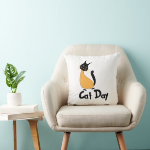 Coussin Cat Day Cat