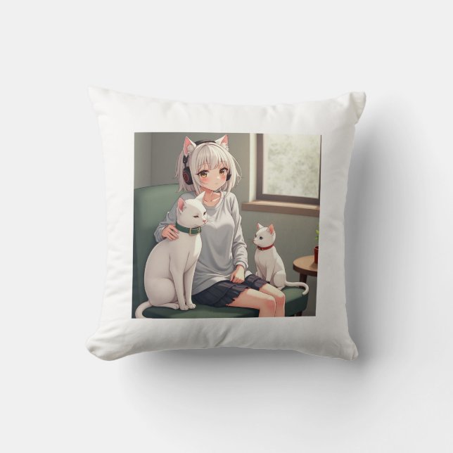 Coussin Cat drôle (Recto)