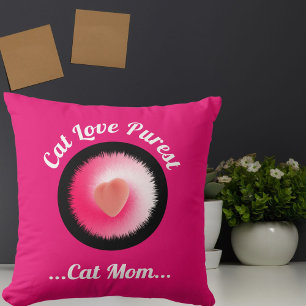 Coussin Cat Love Purest Personnalisé Cute Funny Citation r