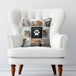 Coussin Cat Memorial Personnalisé Animaux de compagnie Pho