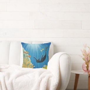 Coussin Cat Mermaid