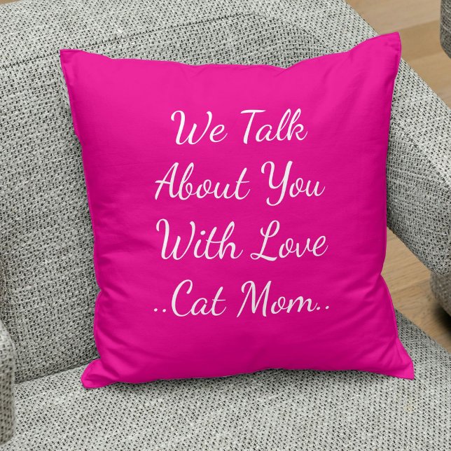 Coussin Cat Mom Cote Besties BFF Pet Friend Modèle rose (Créateur téléchargé)