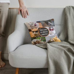 Coussin Cat Mom Cute Moderne Personnalisé Animaux de compa