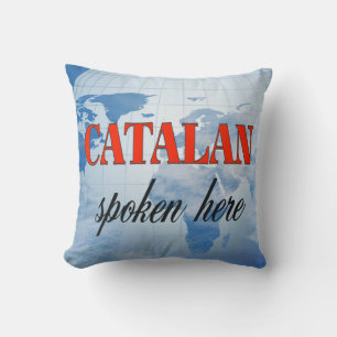 Coussin Catalan parlé ici terre nuageuse