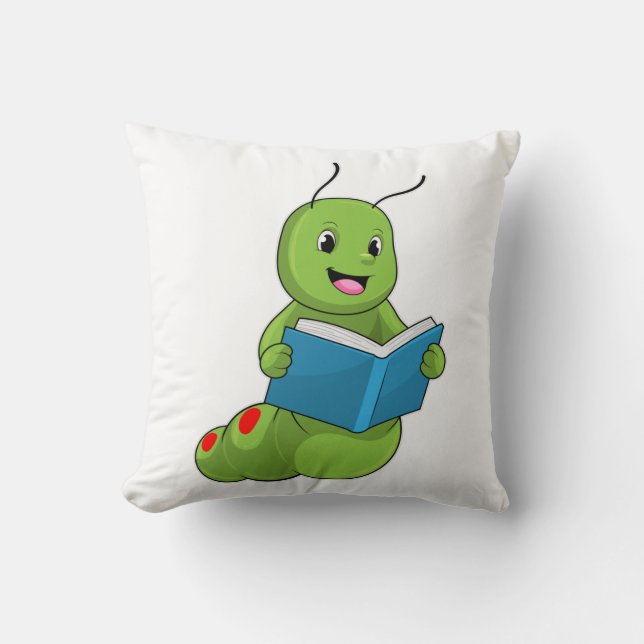 Coussin Caterpillar à lire avec livre (Recto)