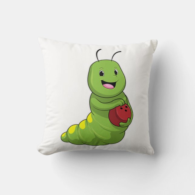 Coussin Caterpillar au Bowling avec Bowling ball (Recto)
