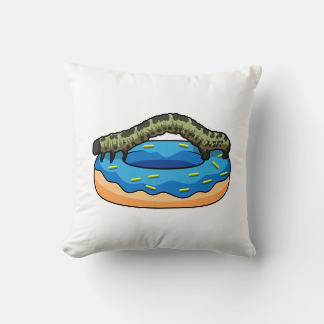 Coussin Caterpillar avec Donut (Recto)