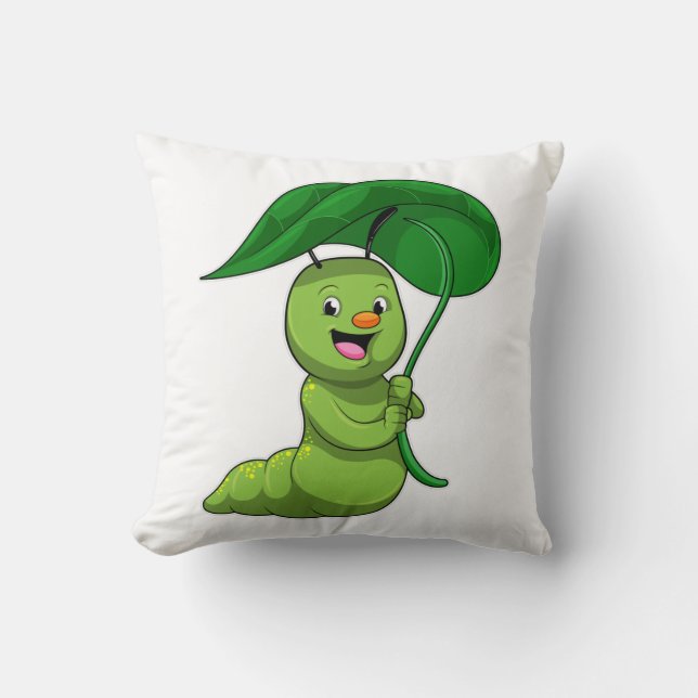 Coussin Caterpillar with Leaf as Parasol (Recto)