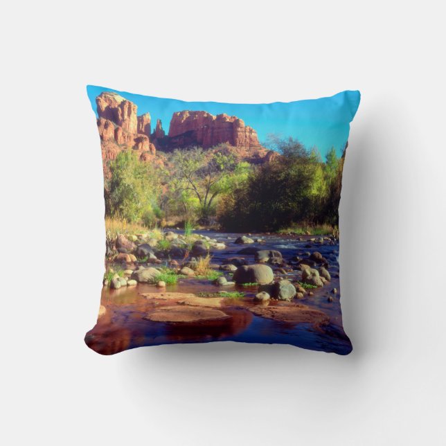 Coussin Cathedral Rock se reflétant dans Oak Creek (Recto)