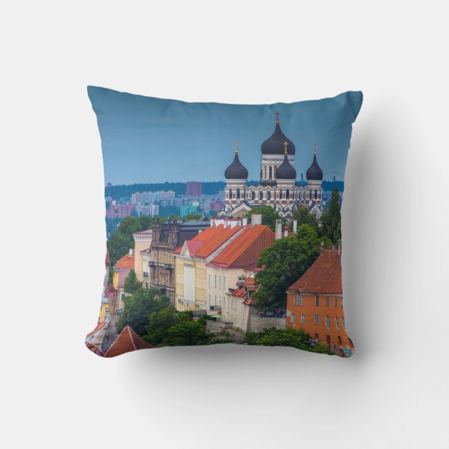 Coussin Cathédrale et Cityscape| Estonie (Recto)