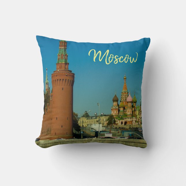 Coussin Cathédrale Saint-Basile de Moscou Carré rouge Krem (Recto)