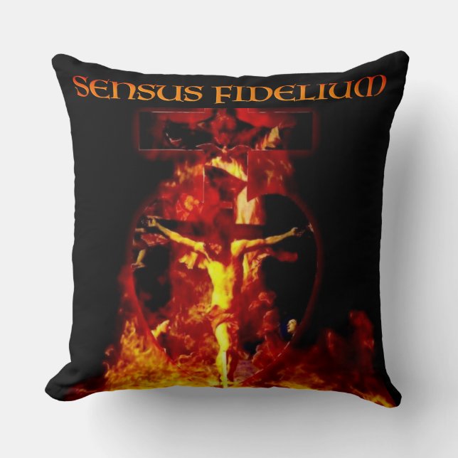 Coussin Catholique de la Crucifixion de Jésus (Recto)