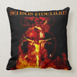 Coussin Catholique de la Crucifixion de Jésus