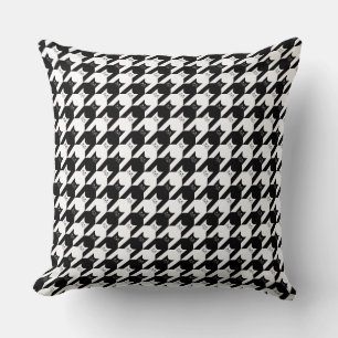 Coussin Catstooth Motif noir et blanc Houndstooth