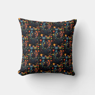 Coussin Caturday Artsy Attitude Abstraite Chats