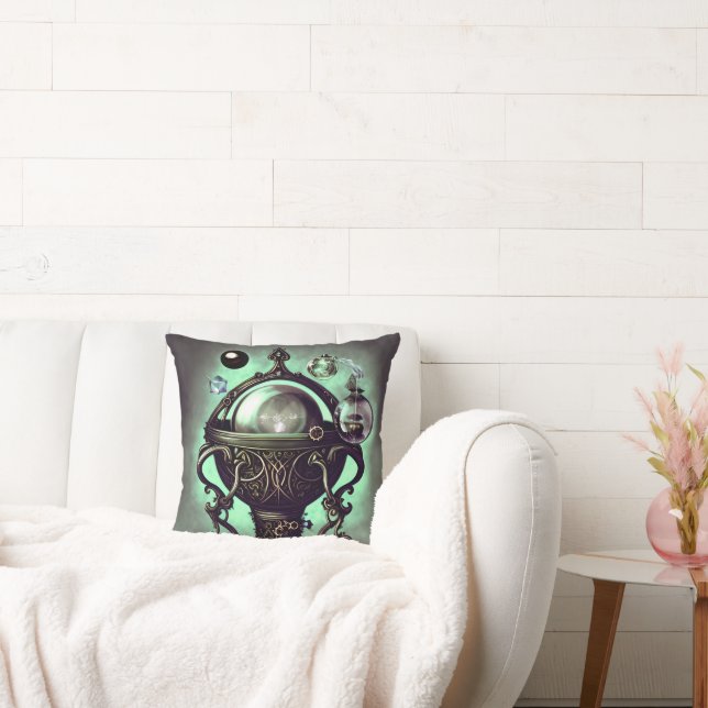 Coussin Cauldron orné avec boule de cristal vert et orbes (Canapé)