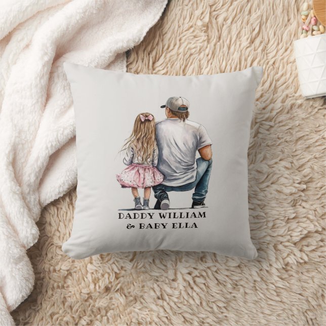 Coussin Caution père et fille noire (11) (Couverture)