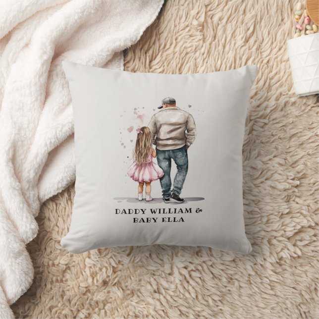Coussin Caution père et fille noire (13) (Couverture)
