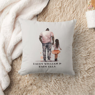 Coussin Caution père et fille noire (5)