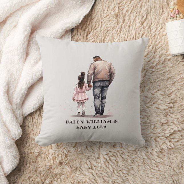 Coussin Caution père et fille noire (7) (Couverture)