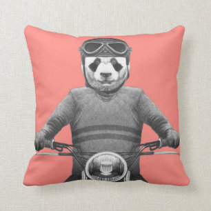 Coussin Cavalier de Motorcyle de panda