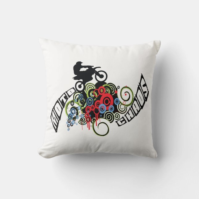 Coussin Cavalier de vélo de saleté de chaos de Moto (Recto)