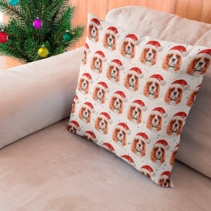 Coussin Cavalier King Charles Spaniel Chien race Noël