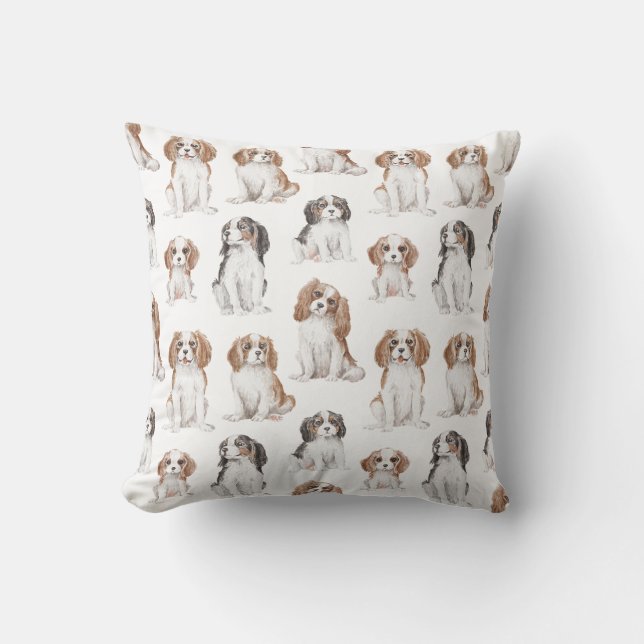 Coussin Cavalier King Charles Spaniel Jeu d'oreiller (Recto)