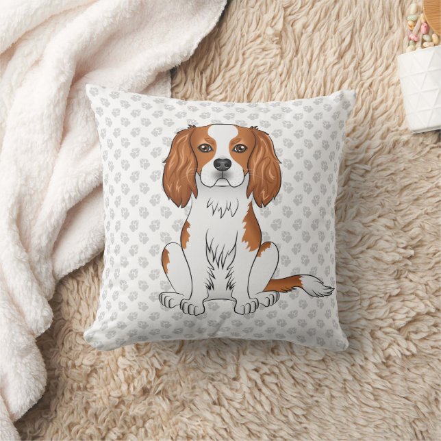 Coussin Cavalier King Charles Spaniel & Pattes de Blenheim (Couverture)