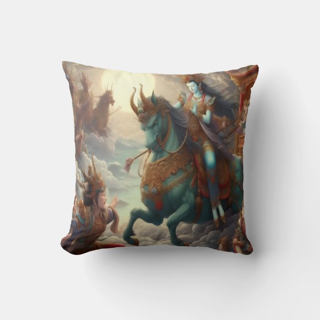 Coussin Cavalier Oni (Recto)