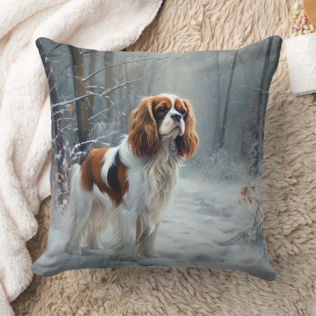 Coussin Cavalier Roi Laissez Tomber la Neige Noël Brosse (Couverture)