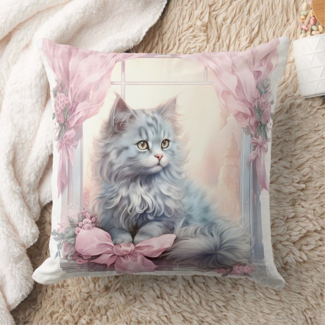 Coussin Cavalier rose Gris Kitten (Couverture)