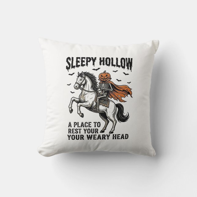 Coussin Cavalier sans tête de Sleepy Hollow Halloween vint (Recto)