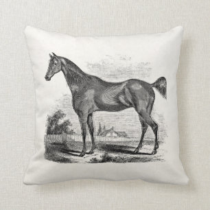 Coussin Cavalier vintage de cheval de pur sang