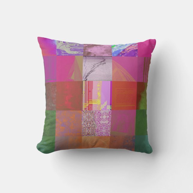 Coussin CD1FE646 Abstrait Motif de Grille d'Art de Glitch  (Recto)