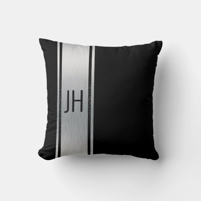 Coussin Ce célibataire noble smoking noir et blanc  (Recto)