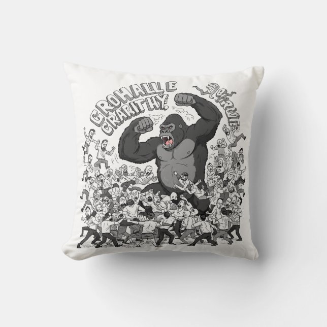 Coussin Ce Gorille Me Prend Tous Les Jours. (Recto)
