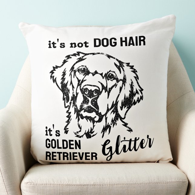 Coussin Ce n'est pas Chien Cheveux Golden Retriever Partie (Créateur téléchargé)