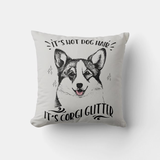 Coussin Ce n'est pas des cheveux de chien que c'est des (Recto)