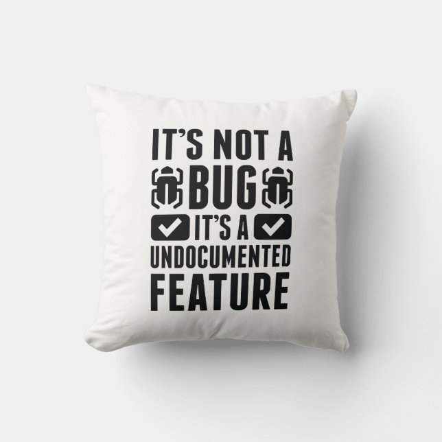 Coussin Ce n'est pas un bug (Recto)