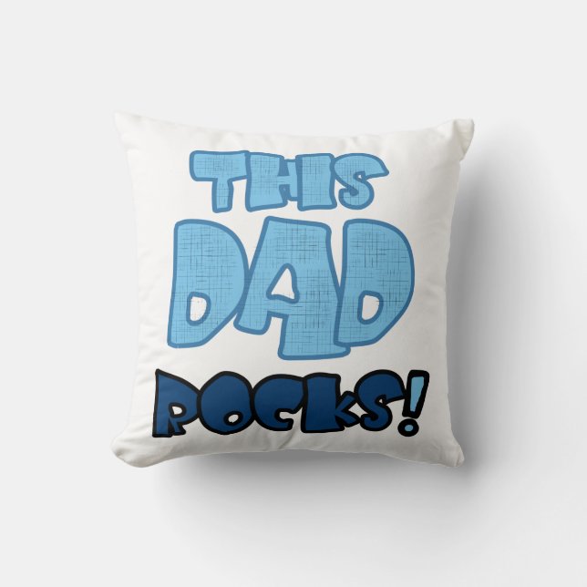 Coussin Ce Papa Rocks Des Cadeaux (Recto)