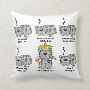 Coussin Ce que le chat fait