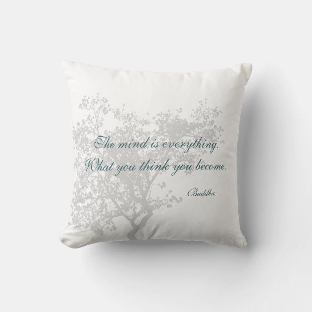 Coussin Ce que vous pensez vous devenez citation - (Recto)