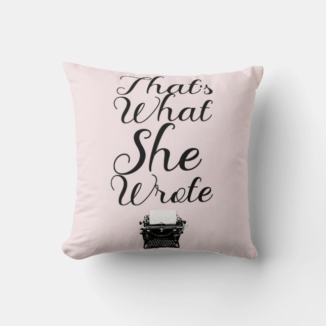 Coussin Ce Qu'Elle A Écrit Auteur Illustré Slogan (Recto)