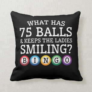 Coussin Ce qui 75 boules maintiennent le bingo-test de