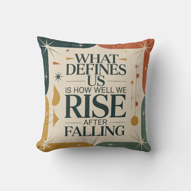 Coussin Ce qui nous définit, c'est la façon dont nous nous (Recto)